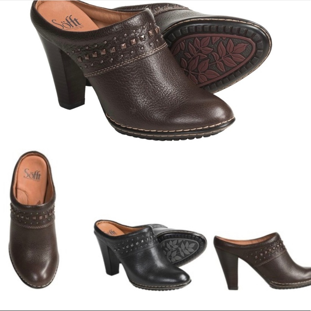 Sofft studded mules clogs size 9